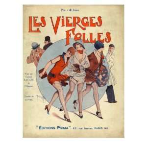  Les Vierges Folles, Magazine Cover, France, 1930 Stretched 