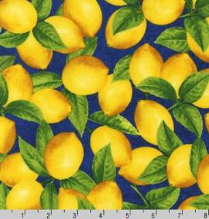   Lemons Navy by Jane Shasky Robert Kaufman Fabrics AJA 12068 9  