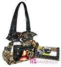 signature g jacquard animal patchwork purse set brown expedited 