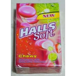 Halls Soft Chewy Strawberry with Zesty Lime Flavored  