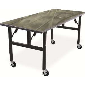 30 36W Retangular Alulite Training Table with Swirl Top, H Legs with 