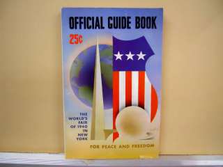 1940 NEW YORK WORLDS FAIR OFFICIAL GUIDE BOOK VERY NICE  