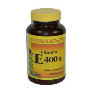  Vitamin E 400 IU Dietary Supplement 250 Softgels
