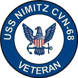  US Navy USS Nimitz CVN 68 Ship Veteran Decal Sticker 3.8 