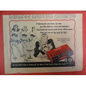   Print Ad (3 women dancing/man, table.) Orinigal Vintage Magazine Art