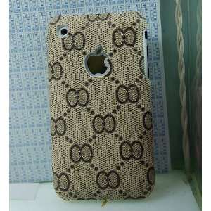Stylish Fashion Brown Pattern Anti Slip Skin Case for iPhone 3G [ Gift 