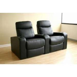 Cannes Home Theater 2 Seats in Black Interiors Furniture Theater Seats 