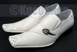 Aldo Men Dress Shoes Italian Style White Buckle 10  