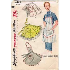   Vintage Sewing Pattern Womens One Yard Apron Arts, Crafts & Sewing