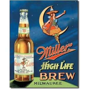   Brew Milwaukee Beer in Bottle Retro Vintage Tin Sign