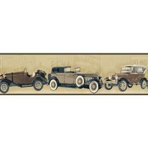   By Color BC1581836 Neutral Antique Cars Border