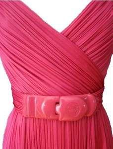 3350 NWT VERSACE HALTER MEDUSA PINK PLEATED DRESS 40  