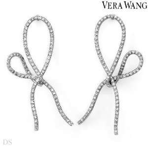 VERA WANG Gorgeous Earrings with 1.50 CTW Genuine Super Clean round 