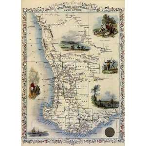   ABORIGINES MOUNT ELIZA MAP SMALL VINTAGE POSTER REPRO