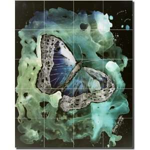 Monarch Butterfly II by Derek McCrea   Ceramic Tile Mural 21.25 x 17 