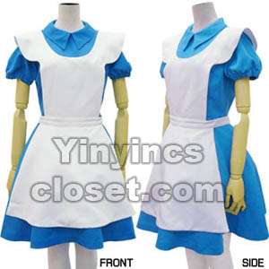 Maid Lolita Alice in Wonderland Gothic Costume Cosplay  