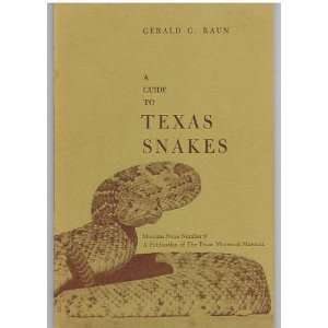   Snakes   Museum Notes Number 9 Gerald G. Raun  Books