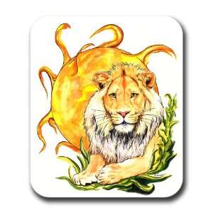 Leo Lion Zodiac Astrology Art Mouse Pad