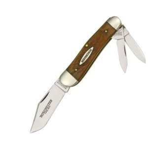 Winchester Knives 3908AG Serpentine Whittler Pocket Knife with Antique 