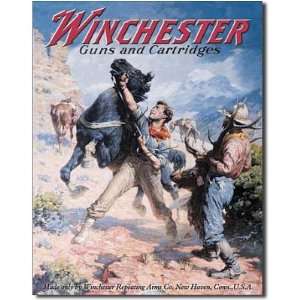  Winchester Guns and Cartridges Cowboys Retro Vintage Tin 