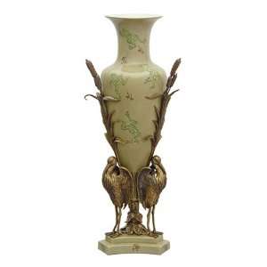  Light Green Porcelain Brass Vase