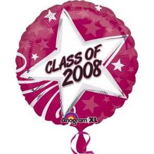  18 Class of 2008 Burgundy Mylar Balloon