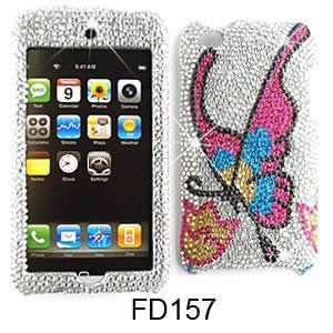 Apple iPod Touch 4 Full Diamond Crystal, Butterfly and Flowers Full 