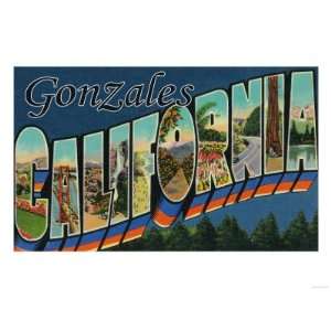 Gonzales, California   Large Letter Scenes Premium Poster Print, 24x32 
