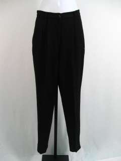 VESTIMENTA Black Wool Classic Dress Pants Slacks 8  