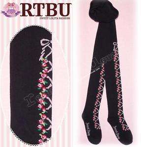 Versailles BALLET Goth Lolita Ribbon CORSET BOOT TIGHTS  