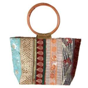  Rajasthani Bag with Wooden Ring Handles   Rh Everything 