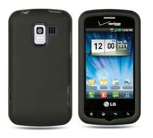New BLACK Cell Phone Hard Case 4 Verizon LG ENLIGHTEN VS700 Rubberized 