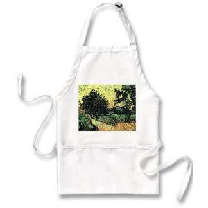   Chateau of Auvers at Sunset By Vincent Van Gogh Apron 