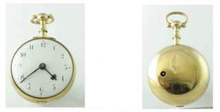 Superb 22k Gold Fusee Verge London P Case Pocket Watch 1700  