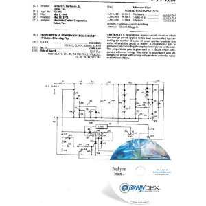  NEW Patent CD for PROPORTIONAL POWER CONTROL CIRCUIT 