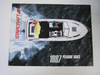 Starcraft 1987 Pleasure Boat sales Catalog brochure  