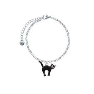  Arching Black Cat Elegant Charm Bracelet [Jewelry 
