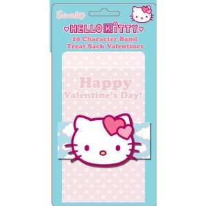    Hello Kitty Treat Sack Valentines W/character Band