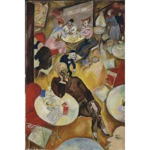 FRAMED oil paintings   George Grosz   24 x 36 inches   Cafe  