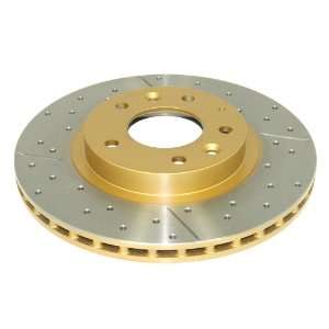   Series Gold Cross Drilled and Slotted Front Vented Disc Brake Rotor