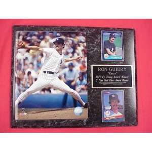  Yankees Ron Guidry 2 Card Collector Plaque Sports 