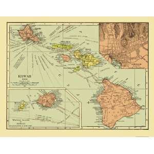  HAWAII (HI) STATE MAP 1912