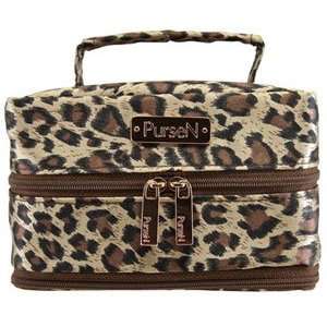 Pursen Tiara Vacationer Jewelry Case Leopard / Brown 