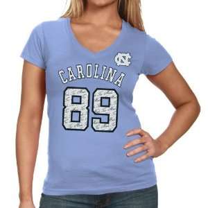   Tar Heels (UNC) Ladies Carolina Blue Cyclone V neck T shirt (X Large