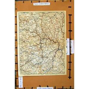  Map 1894 Luxemburg Arlon Trier Merzig Longwy Esch