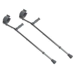  Duro Med Standard Forearm Crutches, Gray