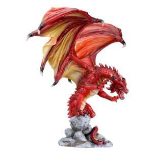  Dragon Attacking Statue Figurine Display