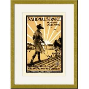   Matted Print 17x23, National Service Womens Land Army