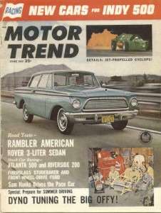 MOTOR TREND ~JUNE 1962~ ART ARFONS CYCLOPS JET CAR  