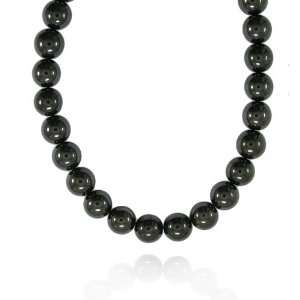  12mm Round Hematite Bead Necklace, 22+2Extender Jewelry